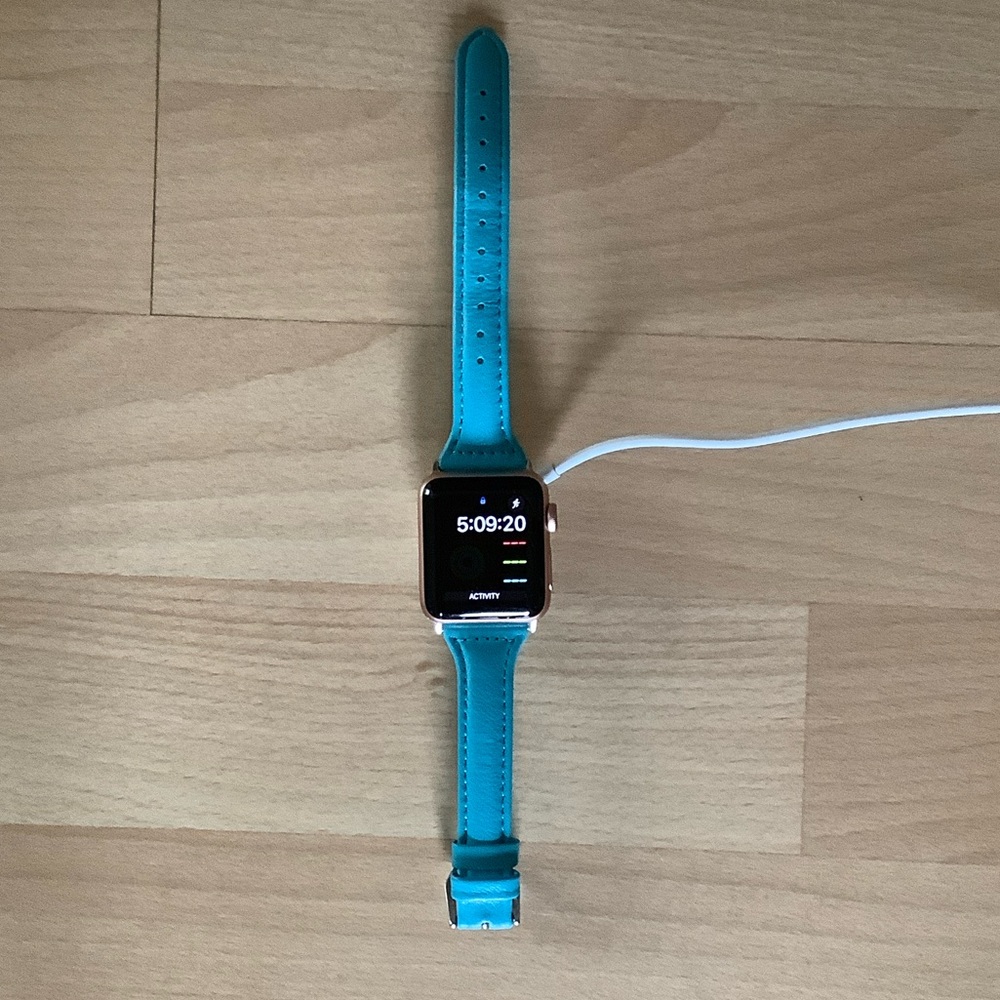 Apple Smartwatch with Turquoise Strap